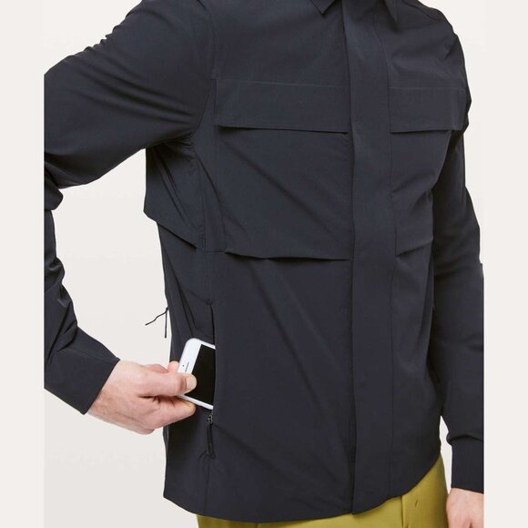 Lululemon Athletica Black Parkway Shacket Jacket Size Large 2682 - Picture 4 of 16